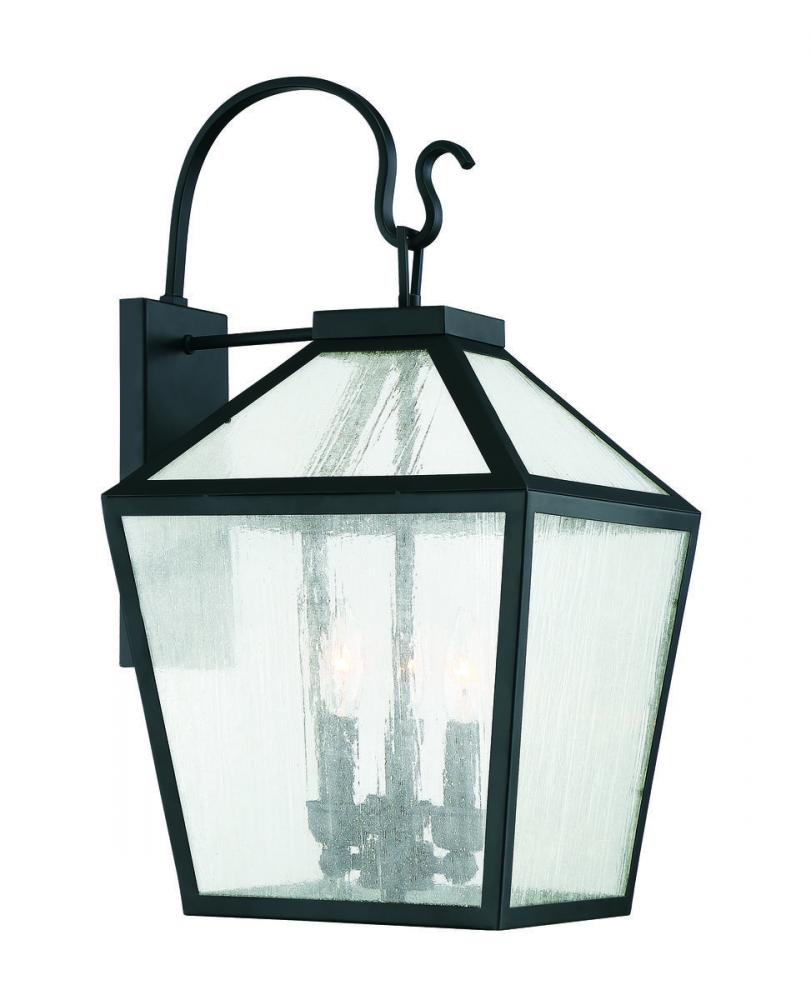 Woodstock 3-Light Outdoor Wall Lantern in Black