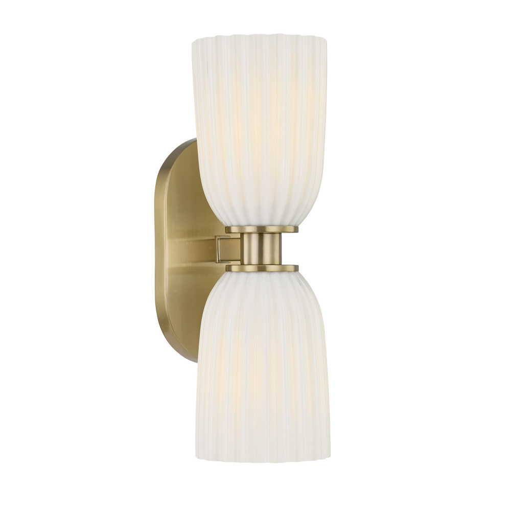 Baldwin 2-Light Wall Wall Sconce in Noble Brass