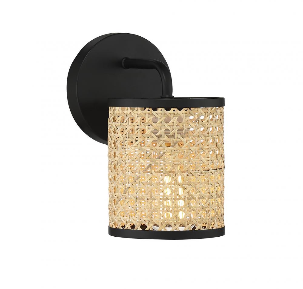 Jaylar 1-Light Wall Sconce in Matte Black