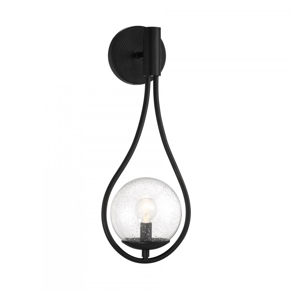 Encino 1-Light Wall Sconce in Matte Black