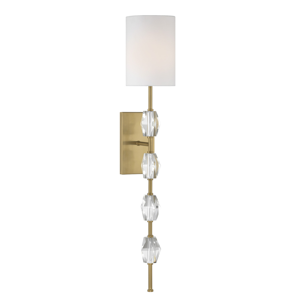 Sebring 1-Light Wall Sconce in Warm Brass