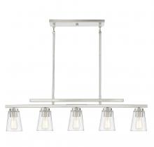 Savoy House 1-1023-5-SN - Calhoun 5-Light Linear Chandelier in Satin Nickel