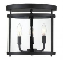 Savoy House 6-1043-3-BK - Penrose 3-Light Ceiling Light in Black