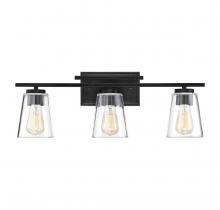 Savoy House 8-1020-3-BK - Calhoun 3-Light Bathroom Vanity Light in Black