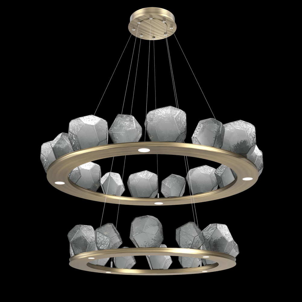 Two Tier Gem Ring Chandelier-2B