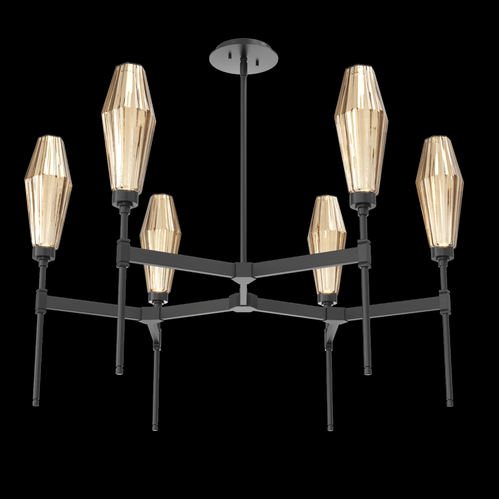 Aalto Round Chandelier-37-Matte Black