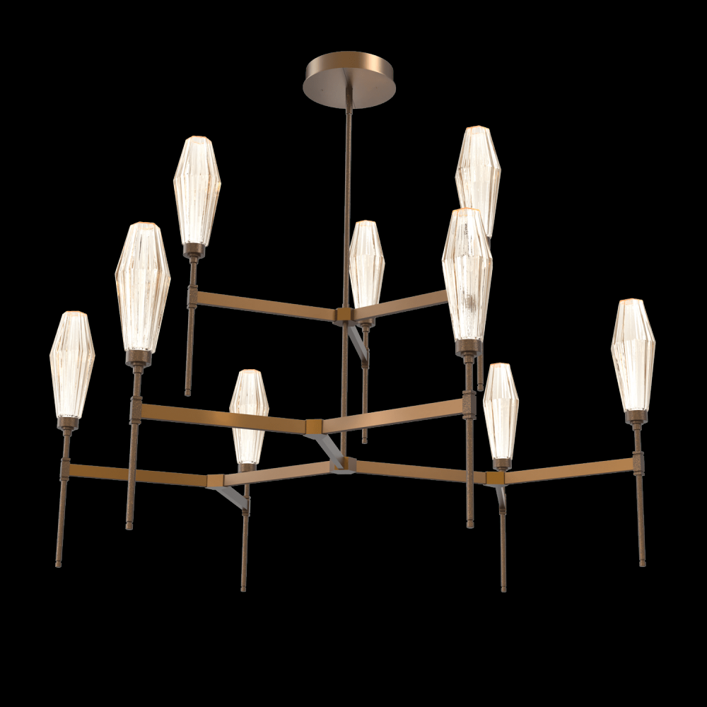 Aalto Round Chandelier-54-Flat Bronze