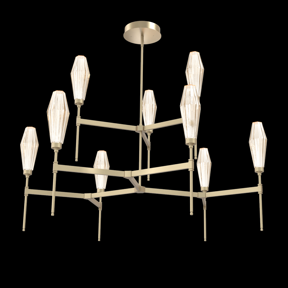 Aalto Round Belvedere Chandelier-54-Gilded Brass