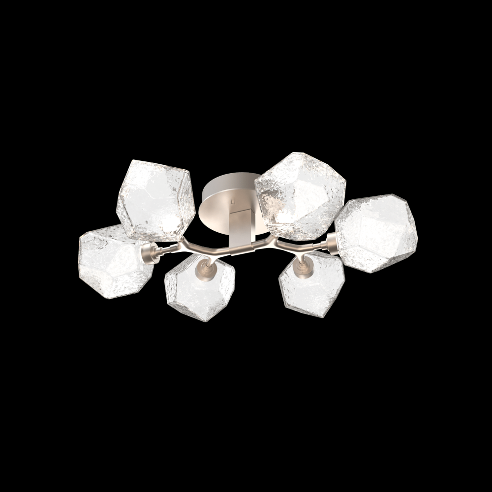 Gem 6-Light Flush Mount-Metallic Beige Silver