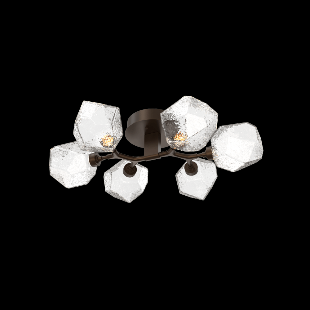 Gem 6-Light Flush Mount-Flat Bronze