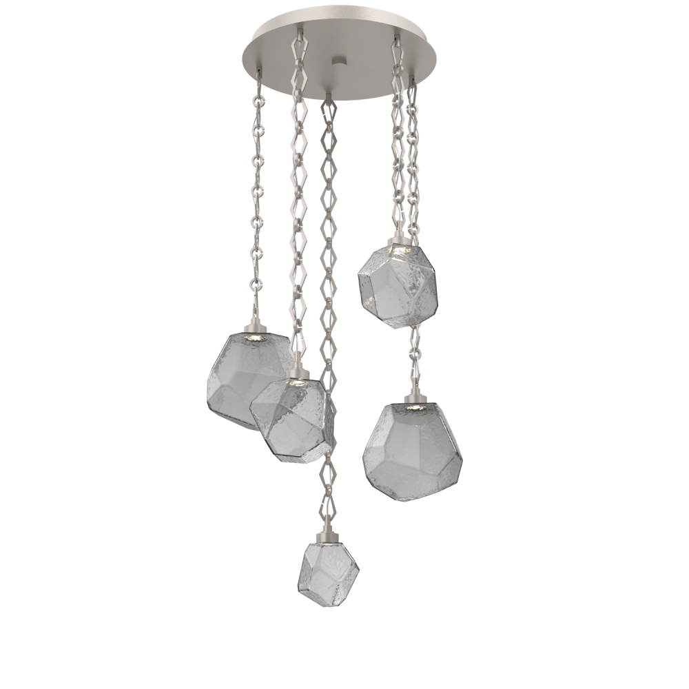 Gem Round 5pc Multi-Pendant with Chain