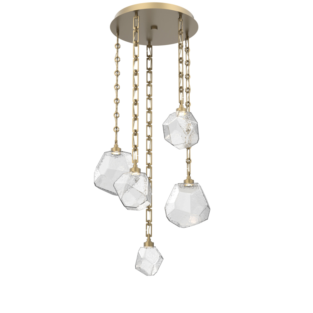 Gem Round 5pc Multi-Pendant with Chain