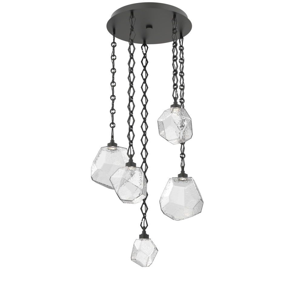 Gem Round 5pc Multi-Pendant with Chain