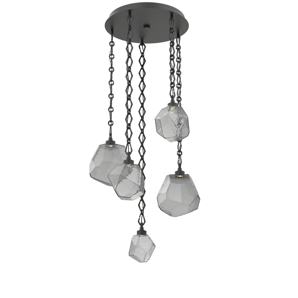 Gem Round 5pc Multi-Pendant with Chain