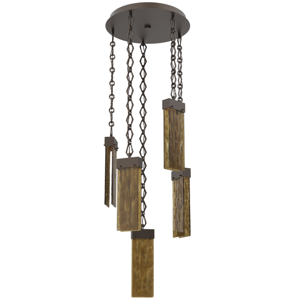 Parallel Round 5pc Multi-Pendant with Chain