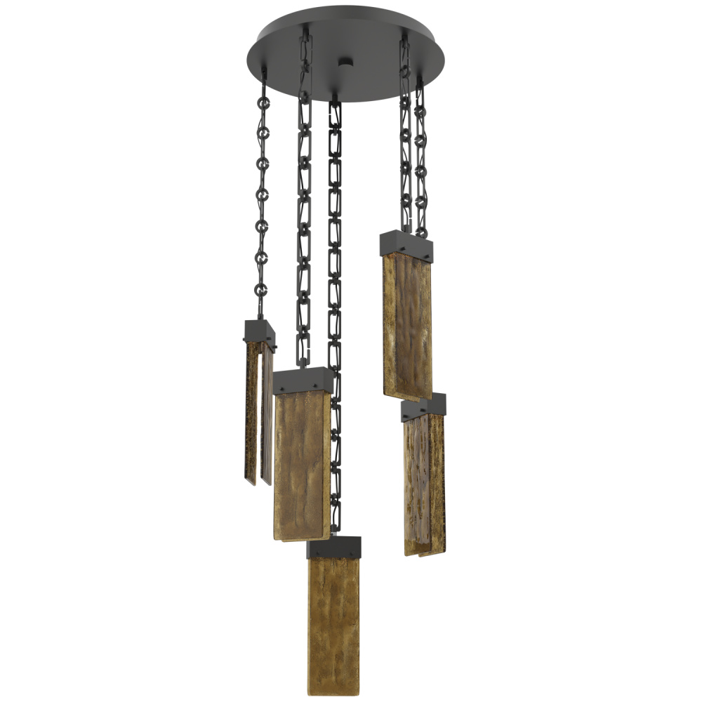 Parallel Round 5pc Multi-Pendant with Chain
