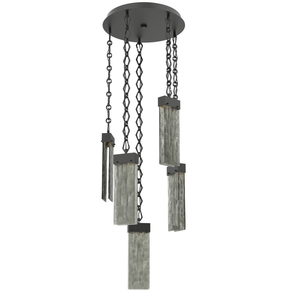 Parallel Round 5pc Multi-Pendant with Chain