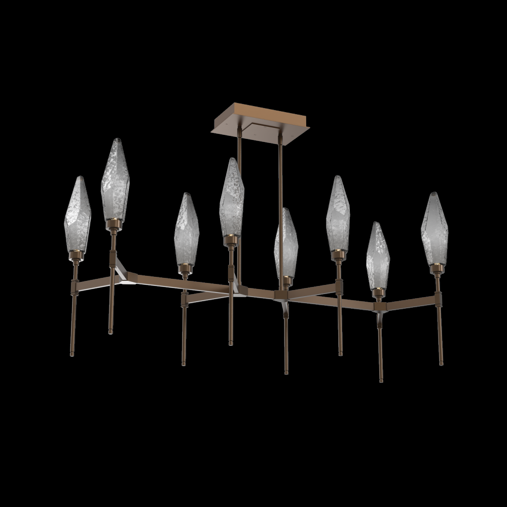 Rock Crystal Linear Suspension-48-Flat Bronze