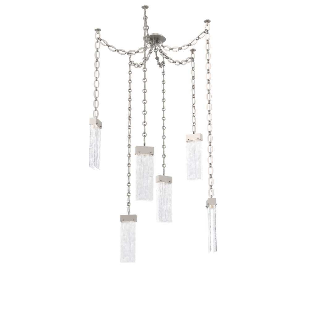 Parallel Round Chain 6pc Swag Multi-Pendant