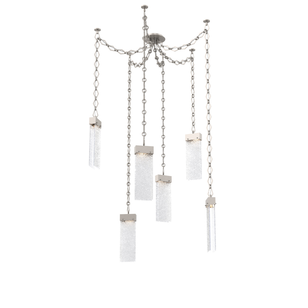 Parallel Multi Light Pendant Multi Port Canopy Beige Silver