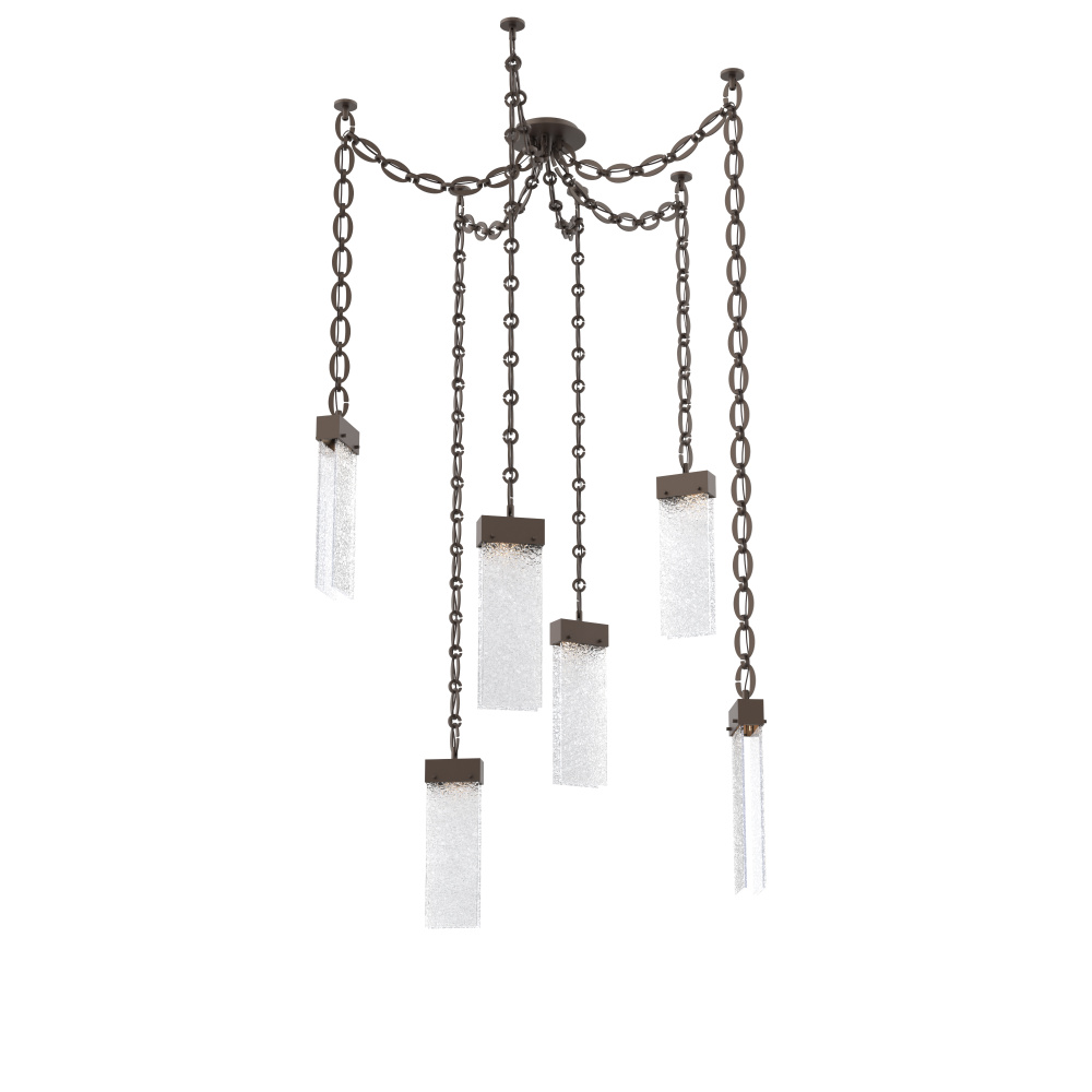 Parallel Round Chain 6pc Swag Multi-Pendant