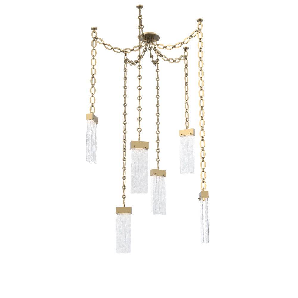 Parallel Round Chain 6pc Swag Multi-Pendant