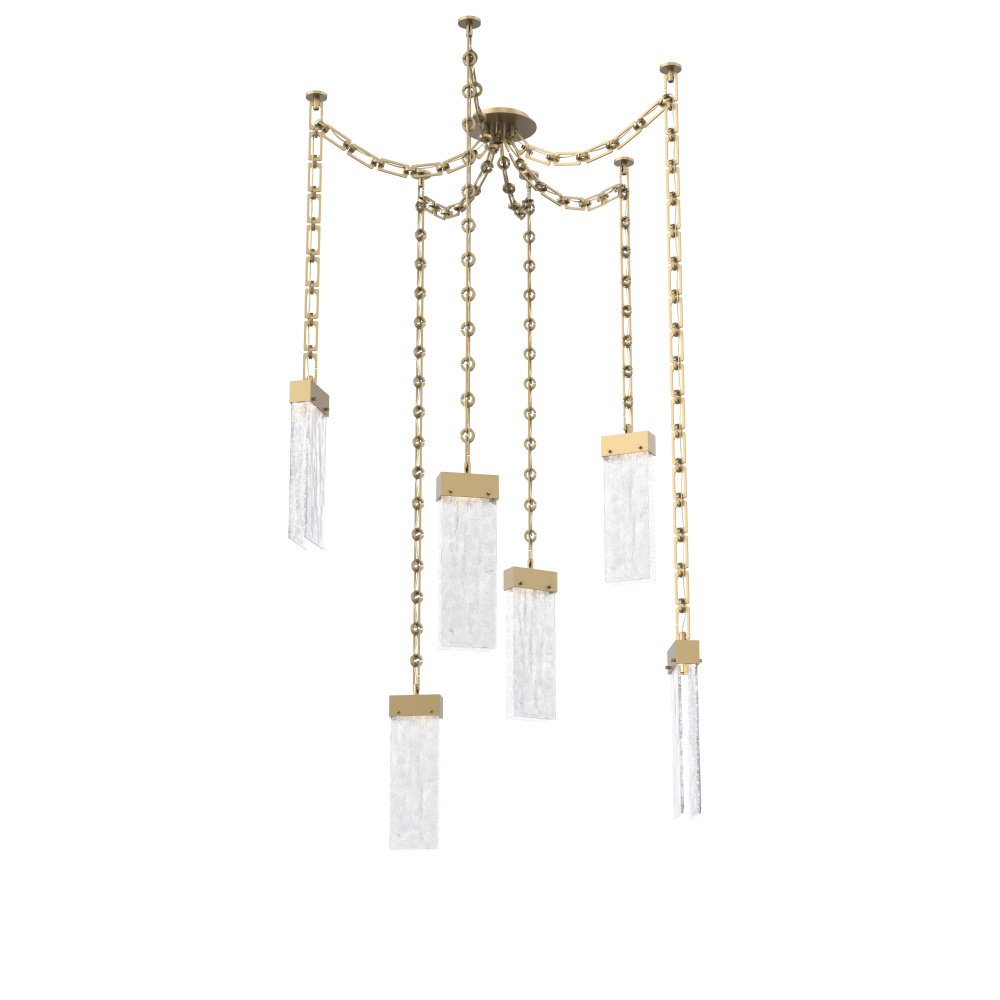 Parallel Round Chain 6pc Swag Multi-Pendant