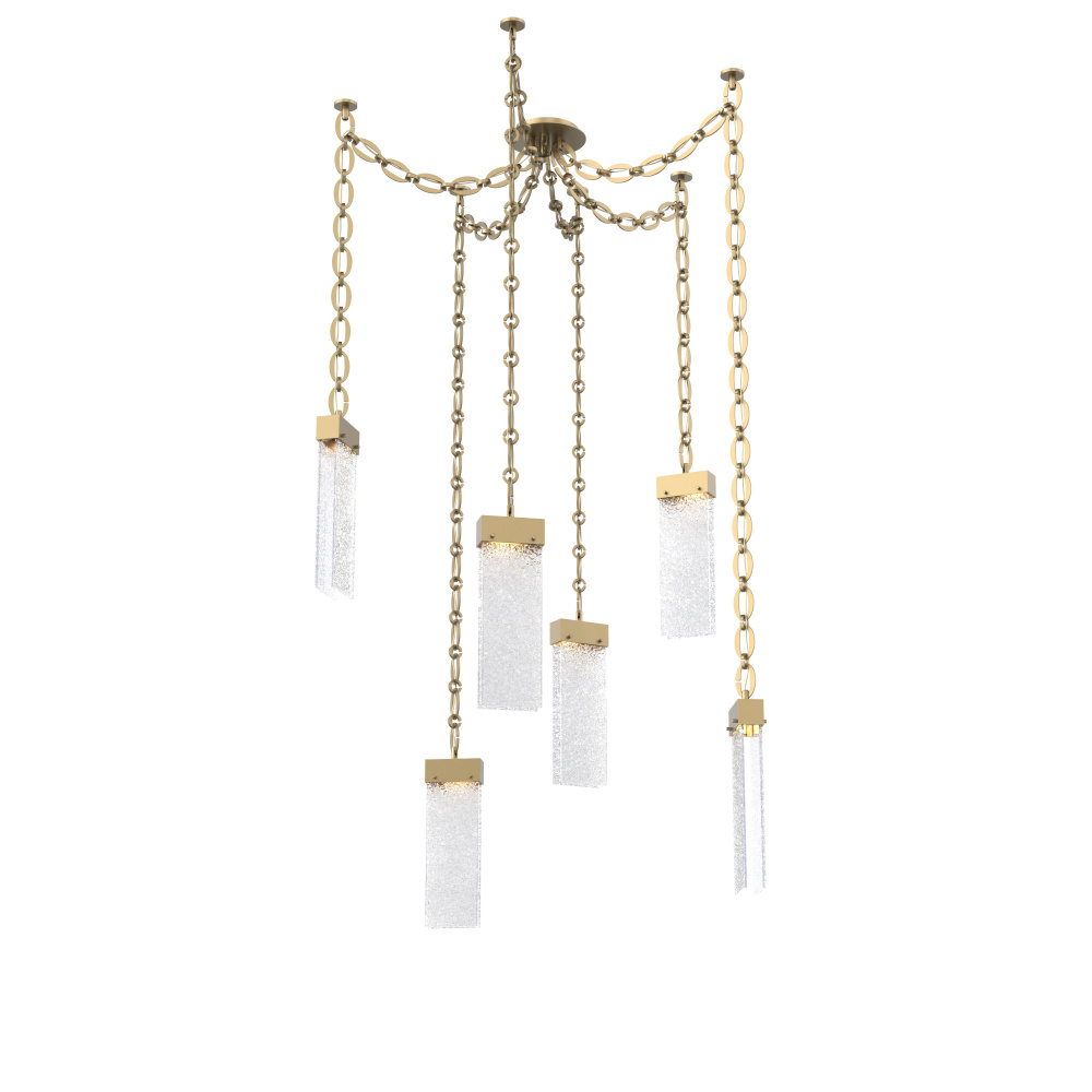 Parallel Round Chain 6pc Swag Multi-Pendant
