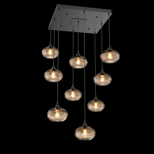 Hammerton CHB0036-09-MB-OB-C01-E2 - Coppa Square 9pc Multi-Pendant