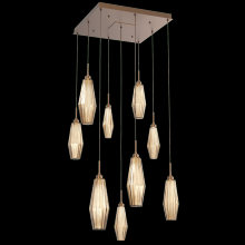 Hammerton CHB0049-09-BB-RB-C01-L3 - Aalto Square 9pc Multi-Pendant