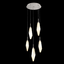 Hammerton CHB0050-05-BS-CA-C01-L3-RTS - Rock Crystal Round Pendant Chandelier - Quick Ship