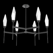 Hammerton CHB0050-37-MB-CC-001-L3 - Rock Crystal Round Belvedere Chandelier-37-Matte Black