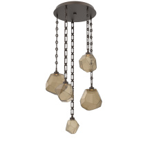 Hammerton CNB0039-05-FB-B-CH3-L3 - Gem Round 5pc Multi-Pendant with Chain
