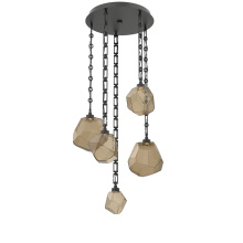 Hammerton CNB0039-05-MB-B-CH3-L3 - Gem Round 5pc Multi-Pendant with Chain