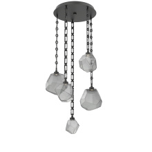 Hammerton CNB0039-05-MB-S-CH3-L3 - Gem Round 5pc Multi-Pendant with Chain