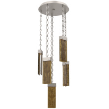 Hammerton CNB0042-05-BS-BG-CH1-L3 - Parallel Round 5pc Multi-Pendant with Chain