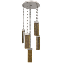 Hammerton CNB0042-05-BS-BG-CH3-L1 - Parallel Round 5pc Multi-Pendant with Chain