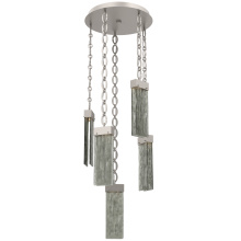 Hammerton CNB0042-05-BS-SG-CH2-L3 - Parallel Round 5pc Multi-Pendant with Chain
