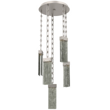 Hammerton CNB0042-05-BS-SG-CH3-L3 - Parallel Round 5pc Multi-Pendant with Chain