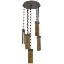 Hammerton CNB0042-05-FB-BG-CH2-L3 - Parallel Round 5pc Multi-Pendant with Chain