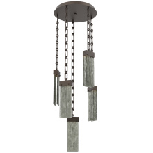 Hammerton CNB0042-05-FB-SG-CH3-L3 - Parallel Round 5pc Multi-Pendant with Chain