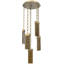 Hammerton CNB0042-05-GB-BG-CH1-L3 - Parallel Round 5pc Multi-Pendant with Chain