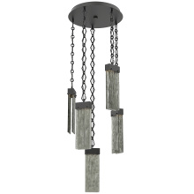 Hammerton CNB0042-05-MB-SG-CH1-L3 - Parallel Round 5pc Multi-Pendant with Chain