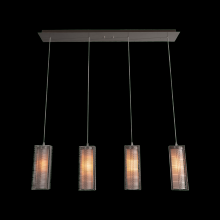 Hammerton PLB0020-05-CS-F-C01-L1 - Downtown Mesh w/Glass Linear Pendant Chandelier