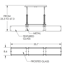 Hammerton PLB0026-0C-GB-IW-001-L3 - Urban Loft Trestle Linear - 55-Inch (LED)