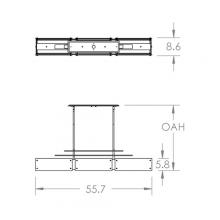 Hammerton PLB0026-0E-FB-BG-001-E2 - Urban Loft Parallel Linear - 55-Inch