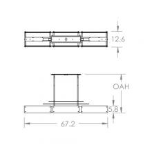 Hammerton PLB0026-0F-BS-SG-001-L3 - Urban Loft Parallel Linear -67-Inch (LED)