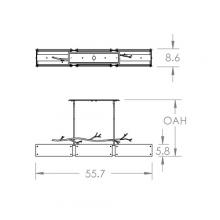 Hammerton PLB0032-0C-FB-FG-001-E2 - Ironwood Linear - 55-Inch