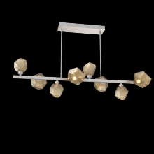 Hammerton PLB0039-T8-BS-B-001-L3 - Gem 8pc Twisted Branch-Beige Silver-Bronze Blown Glass-Threaded Rod Suspension-LED 3000K