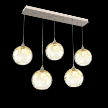 Hammerton PLB0047-05-BS-OA-C01-E2 - Terra Linear 5pc Multi-Pendant